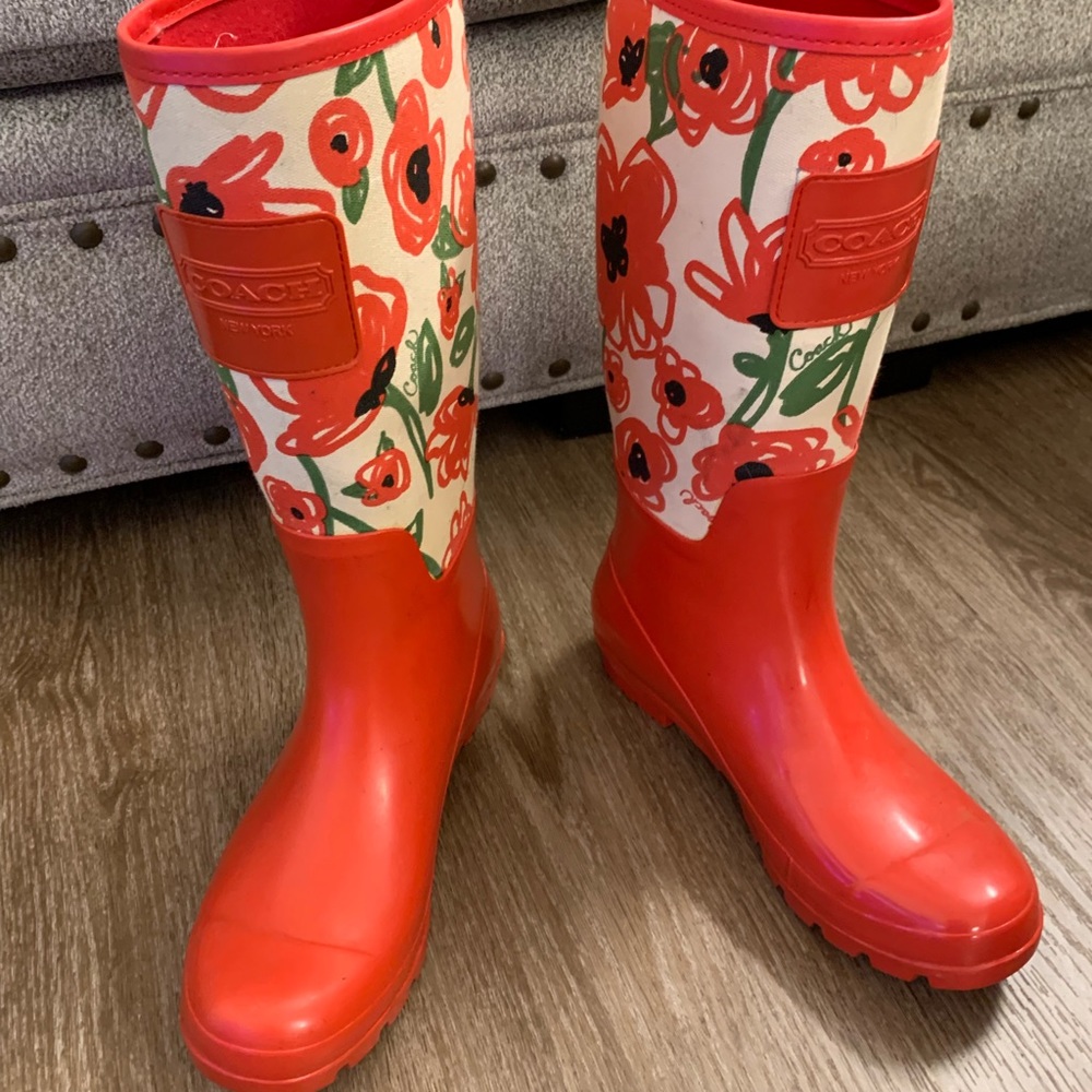 Coach rain boots
